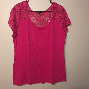 4/$35 Pink lace top.